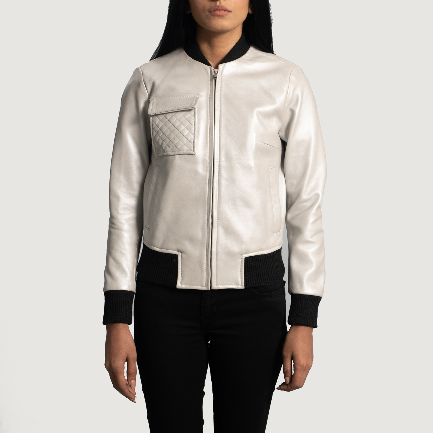 Women's+Lana+Silver+Leather+Bomber+Jacket+Close+Front-5-1664354098655