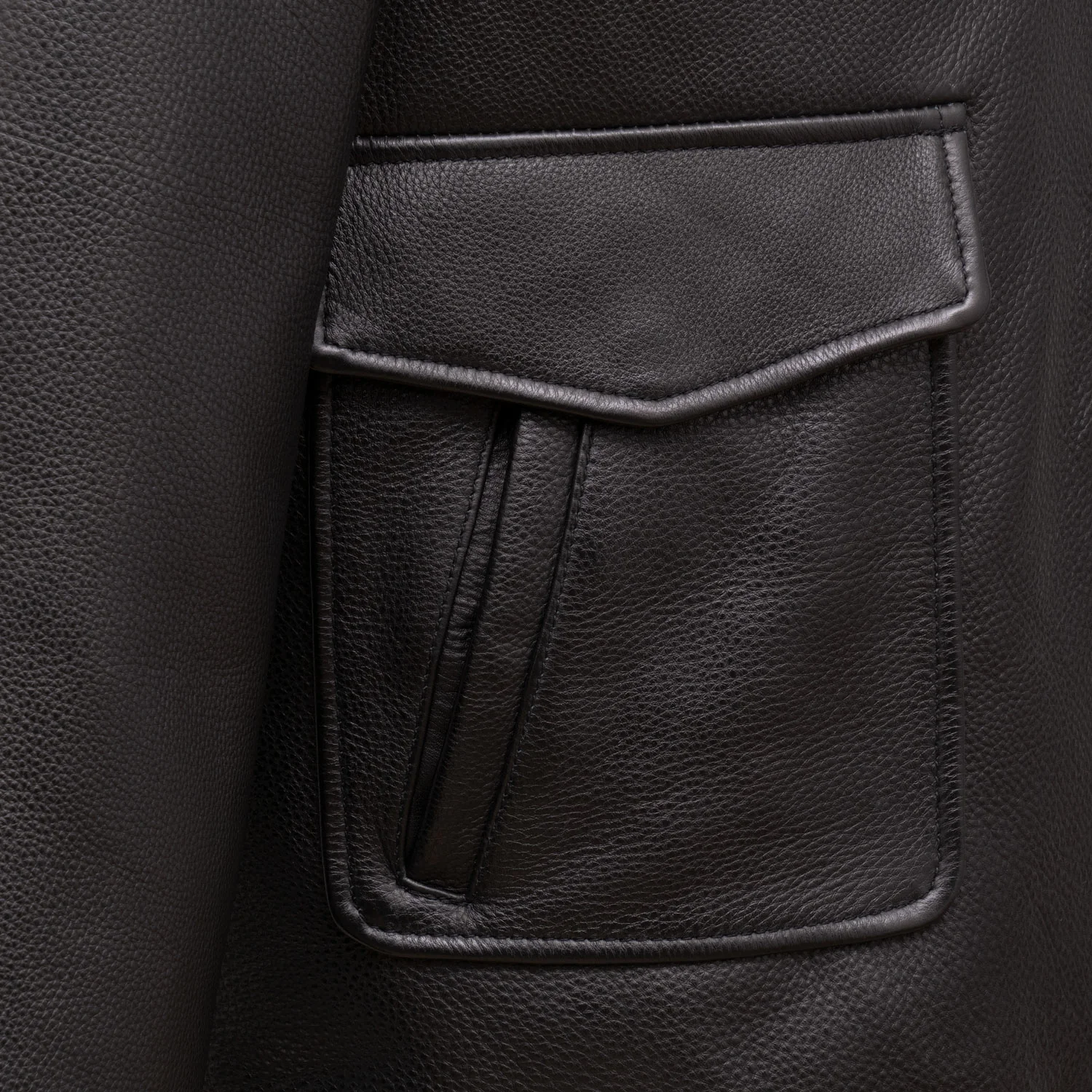 HARRY: MEN'S BLACK LEATHER JACKET