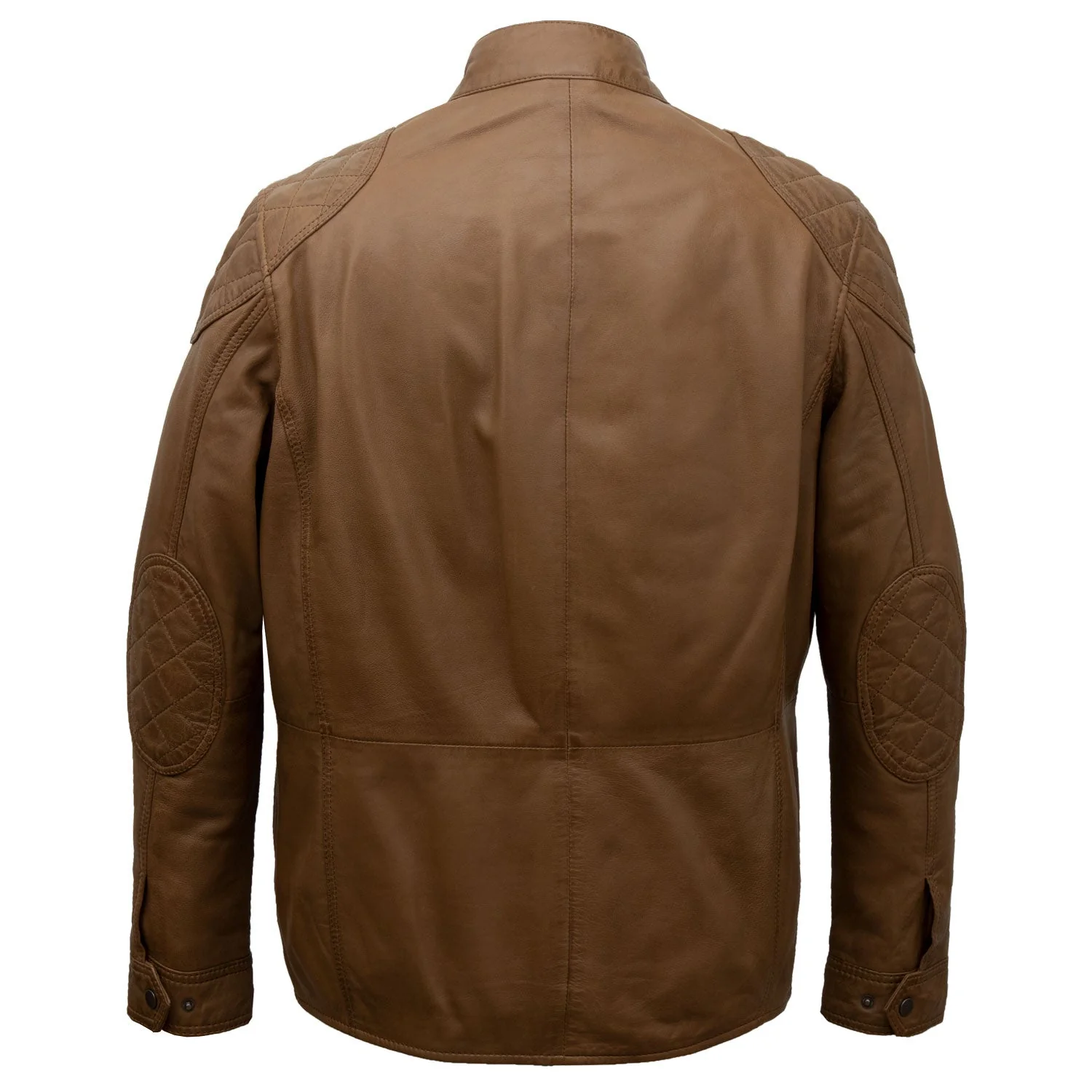 TRENT: MEN'S SAND LEATHER COAT