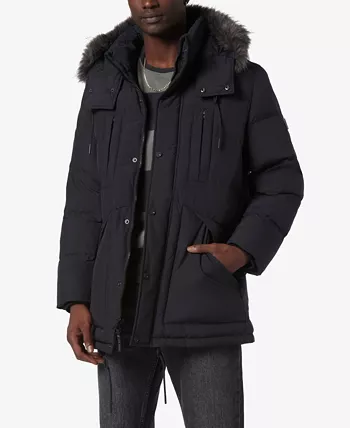 Men's Tremont Down Parka with Faux Fur Trimmed Removable Hood