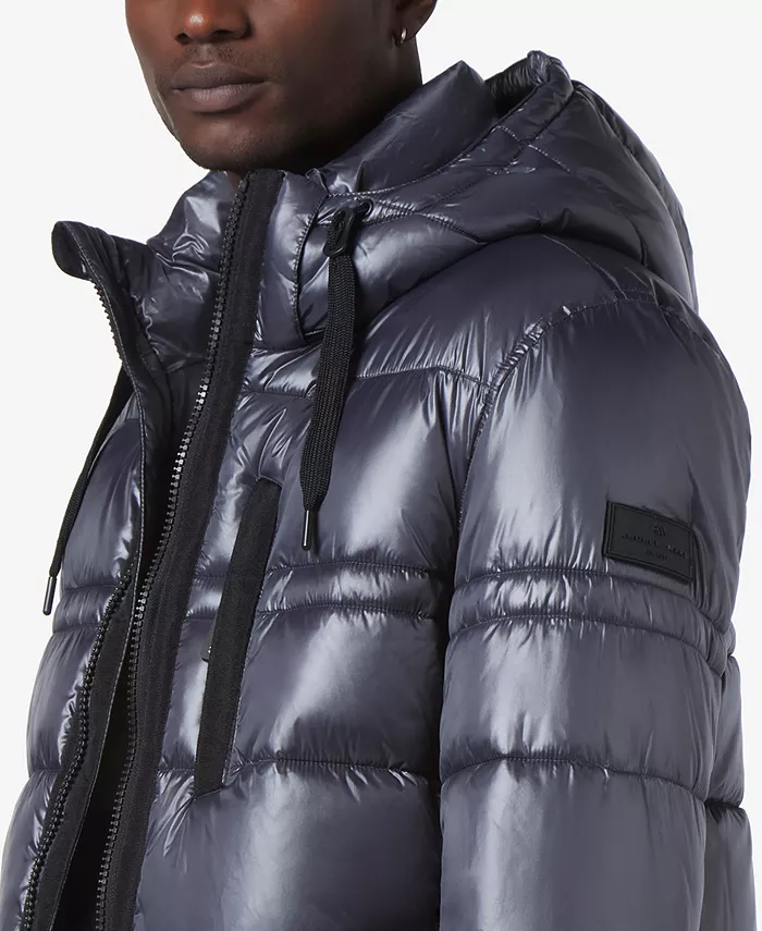 Men?s Gotham Super Wet Cire Puffer Jacket With Grosgrain Trim