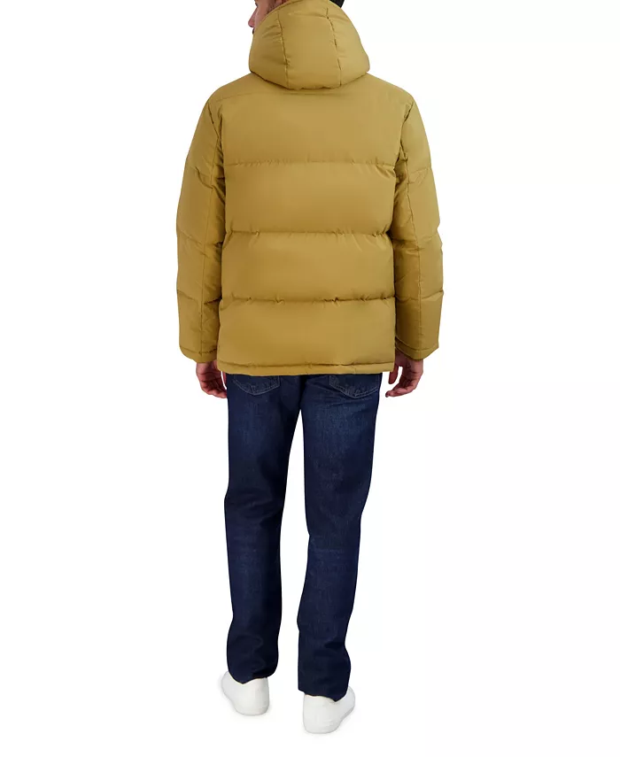 Men's Puffer Coat With Fleece-Lined Hood