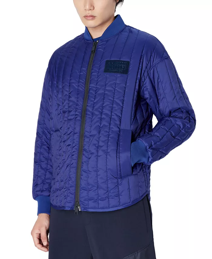 Men's Quilted Bomber Jacket