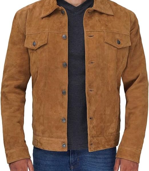 Casual Suede Leather Jacket For Men - 2