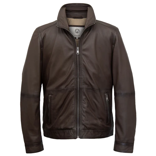 MAXWELL: MEN'S BROWN LEATHER JACKET