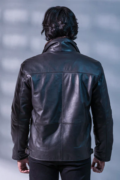Aviator Black Leather Jacket