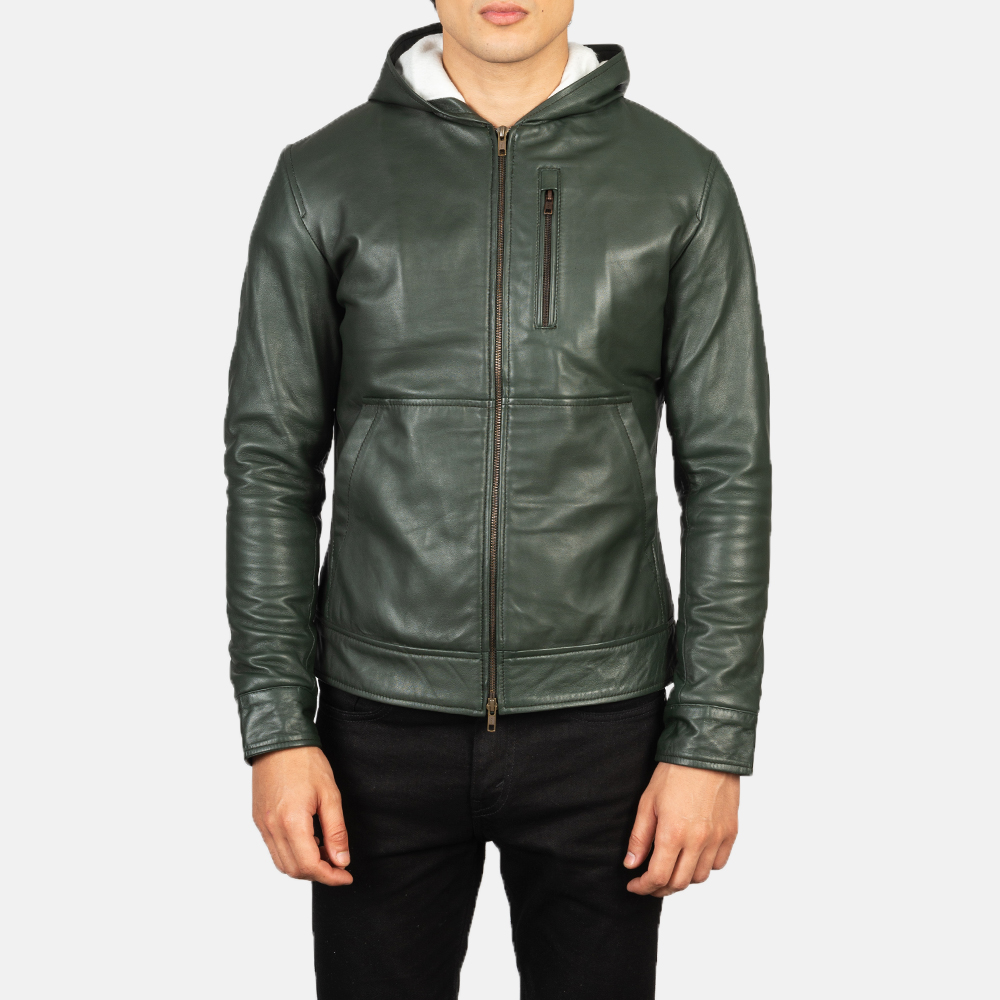 MensBastonGreenHoodedLeatherBomberJacketCloseFront-5-1634135609576.jpg