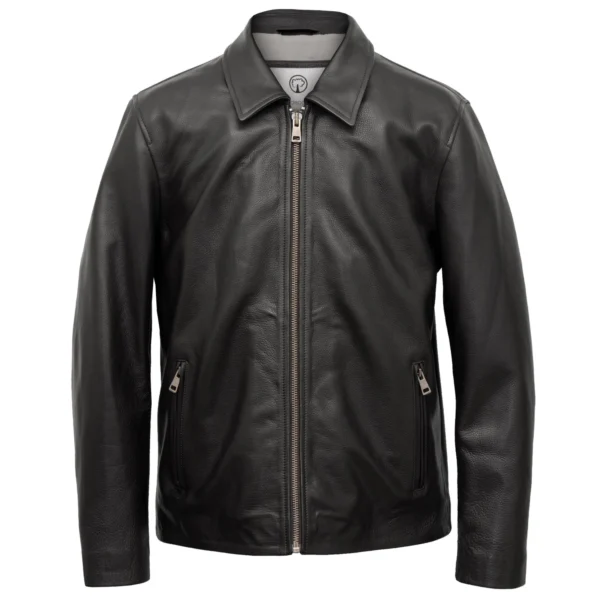 HENRY: MEN'S BLACK LEATHER JACKET