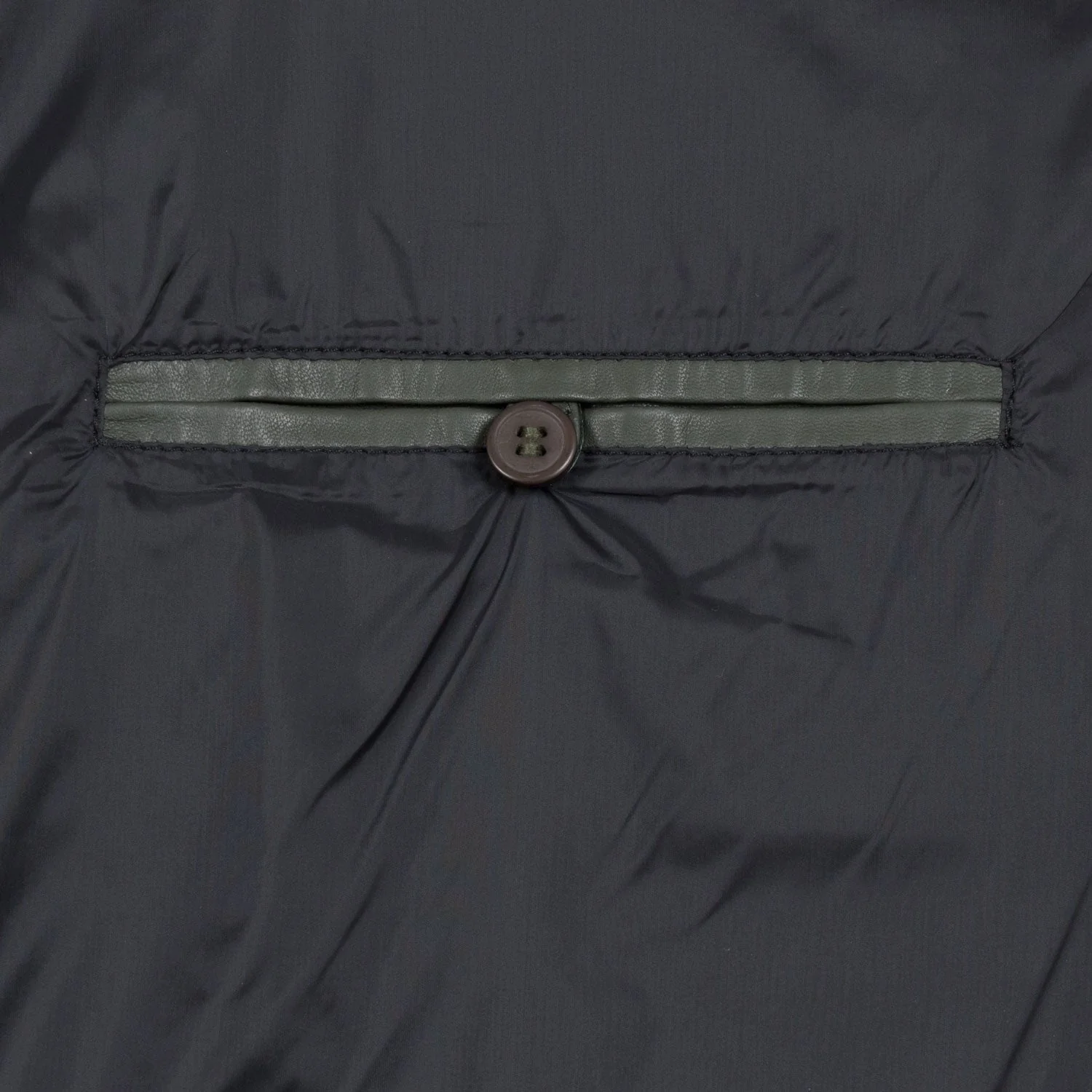 ROMAN MEN'S OLIVE PUFFER LEATHER JACKET