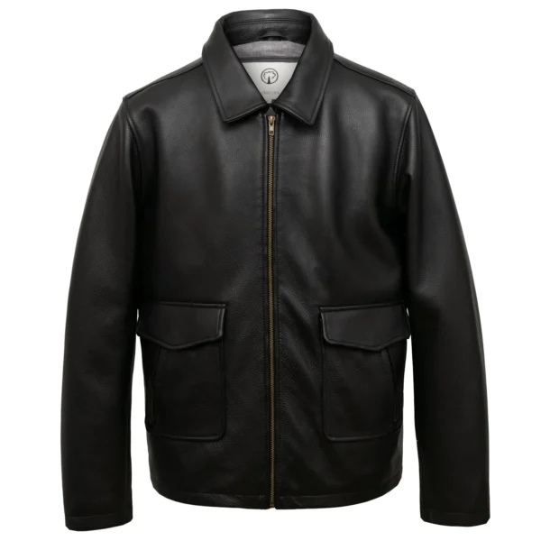 HARRY: MEN'S BLACK LEATHER JACKET
