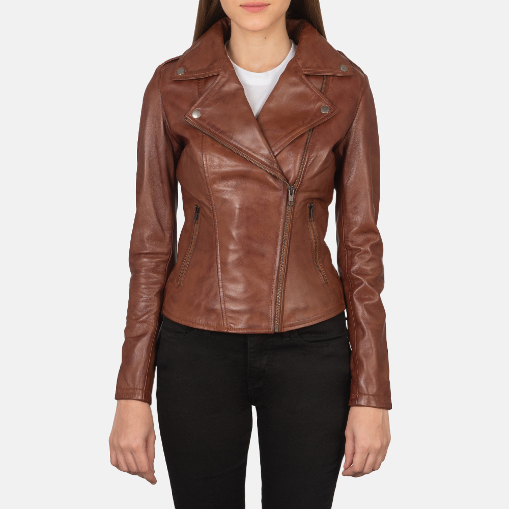 WomensFlashbackBrownLeatherBikerJacketCloseFront-5-1659378451438.jpg