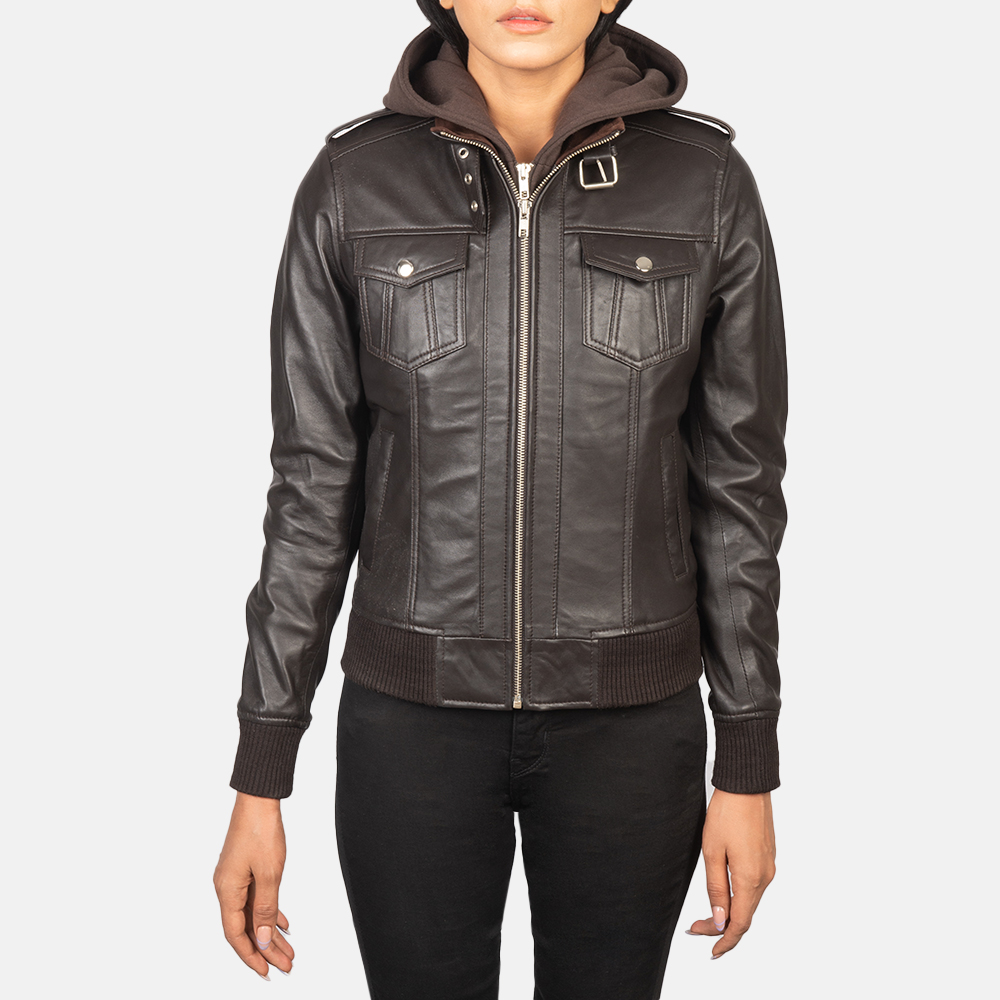 WomensRoslynBrownHoodedLeatherBomberJacketCloseFront-5-1652193095261.jpg