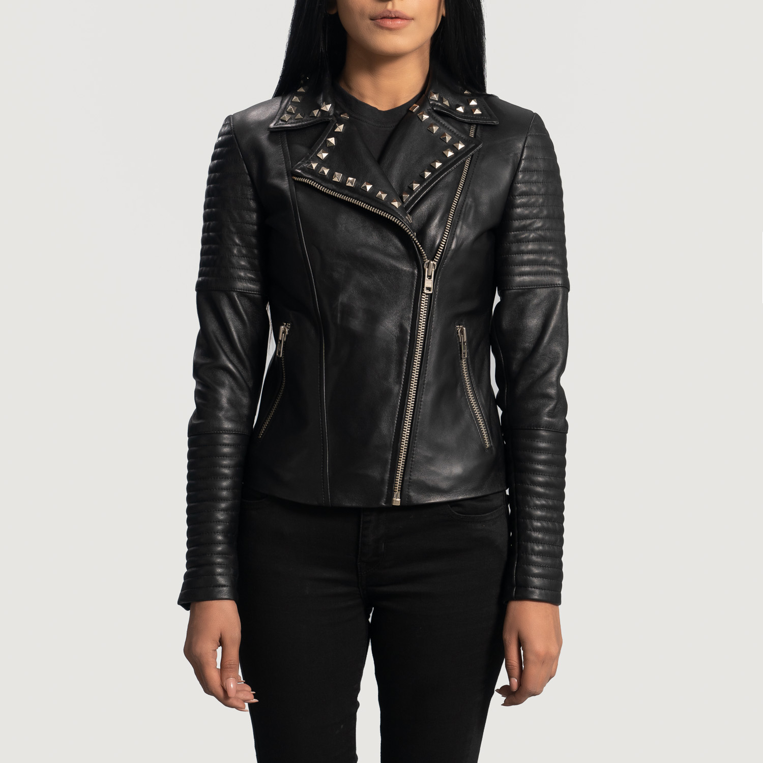 WomensSallyMaeStuddedBlackLeatherBikerJacketCloseFront-5-1664352680960.jpg
