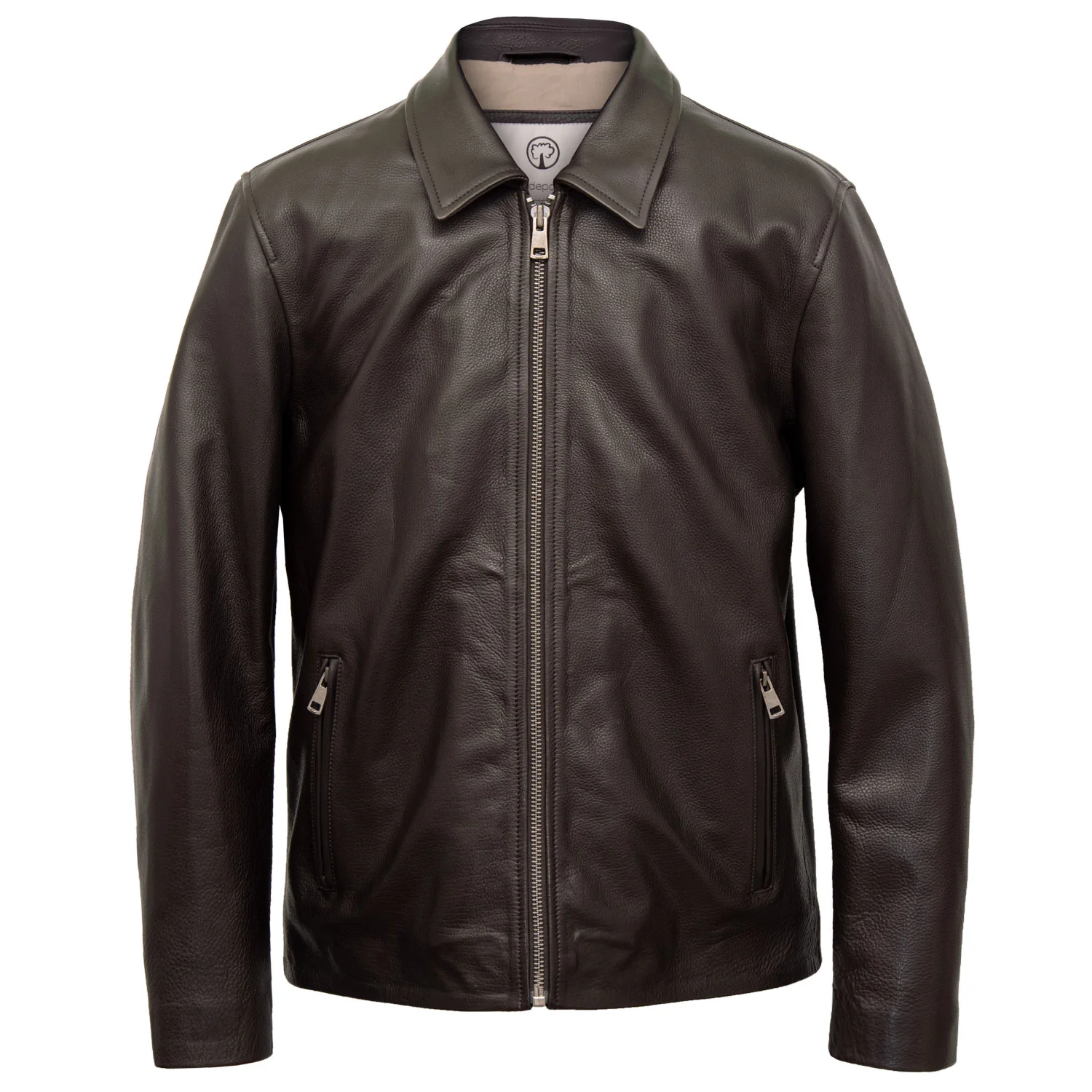 HENRY: MEN'S BROWN LEATHER JACKET
