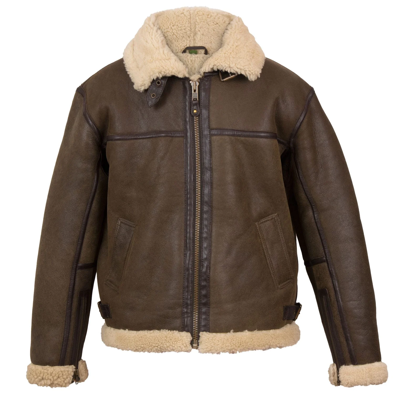 B5: MEN'S ANTIQUE SHEEPSKIN LEATHER FLYING JACKET