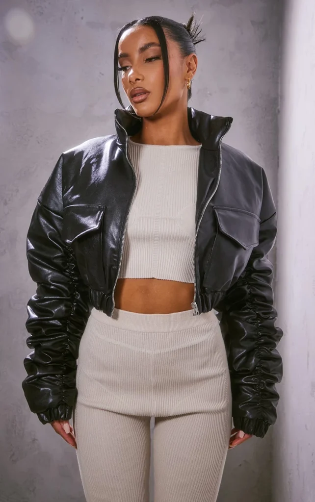 cropped bomber jacket