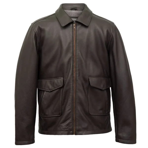 HARRY: MEN'S BROWN LEATHER JACKET