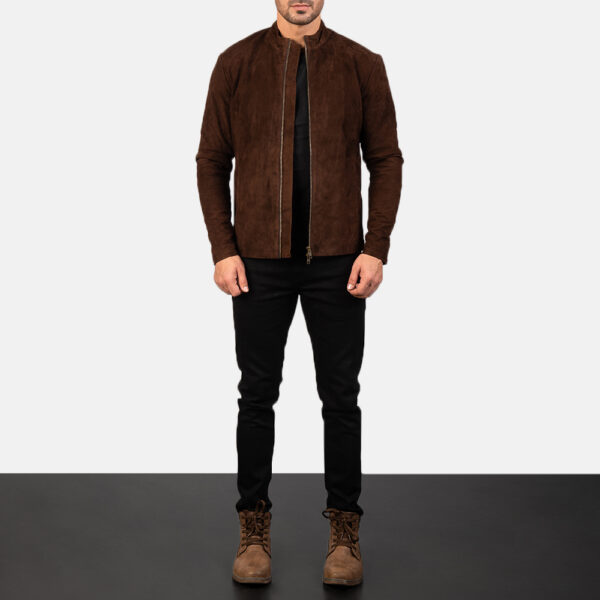 Sven Mocha Suede Bomber Jacket