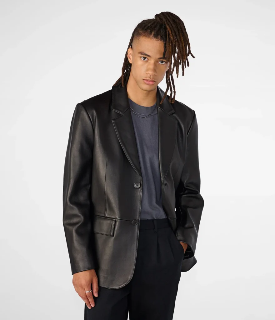 leather blazer