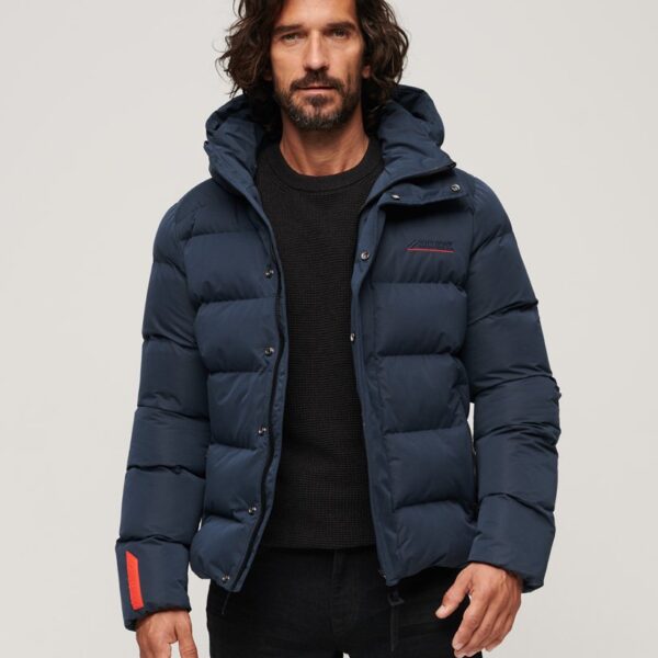 Hooded Microfibre Sports Puffer Jacket